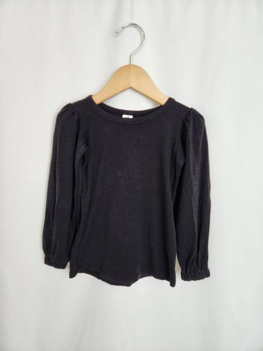 Little & Lively Black Long Sleeve Top • 1-2 years