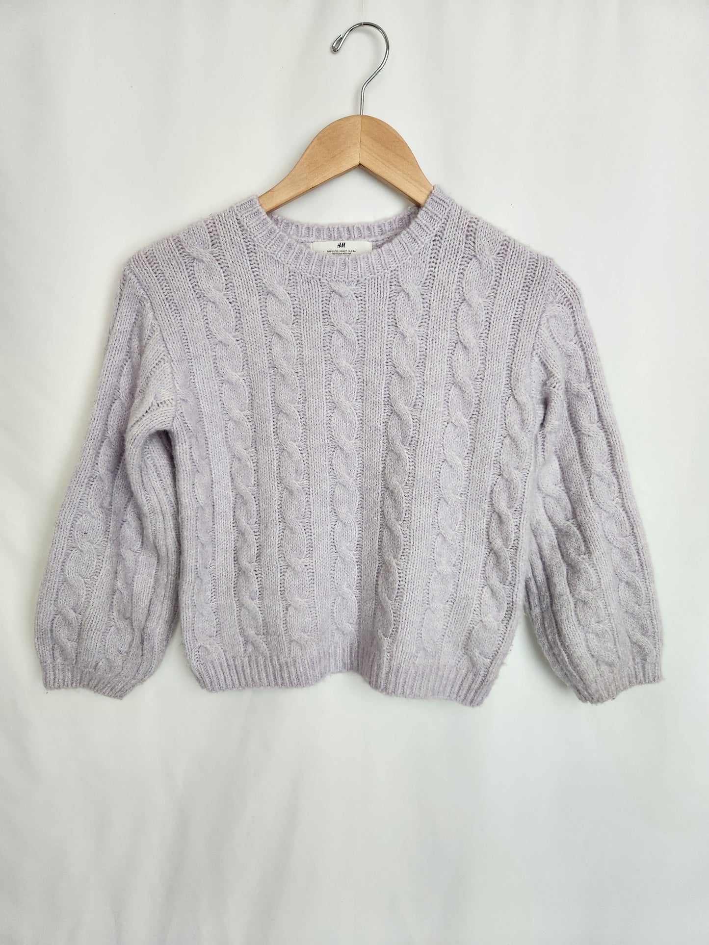 H&M Lavender Chunky Knit Sweater • 6-8 years