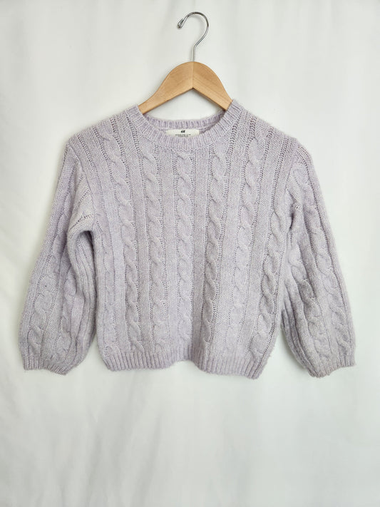 H&M Lavender Chunky Knit Sweater • 6-8 years