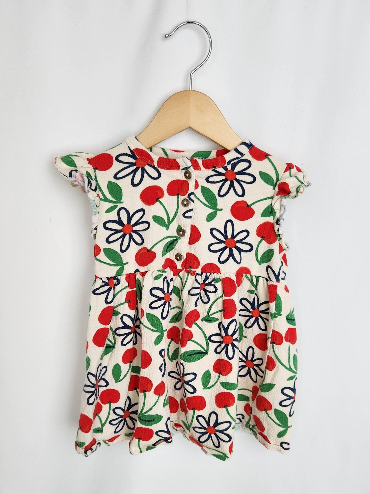 Next Textured Cherry Floral Dress • 18-24 months