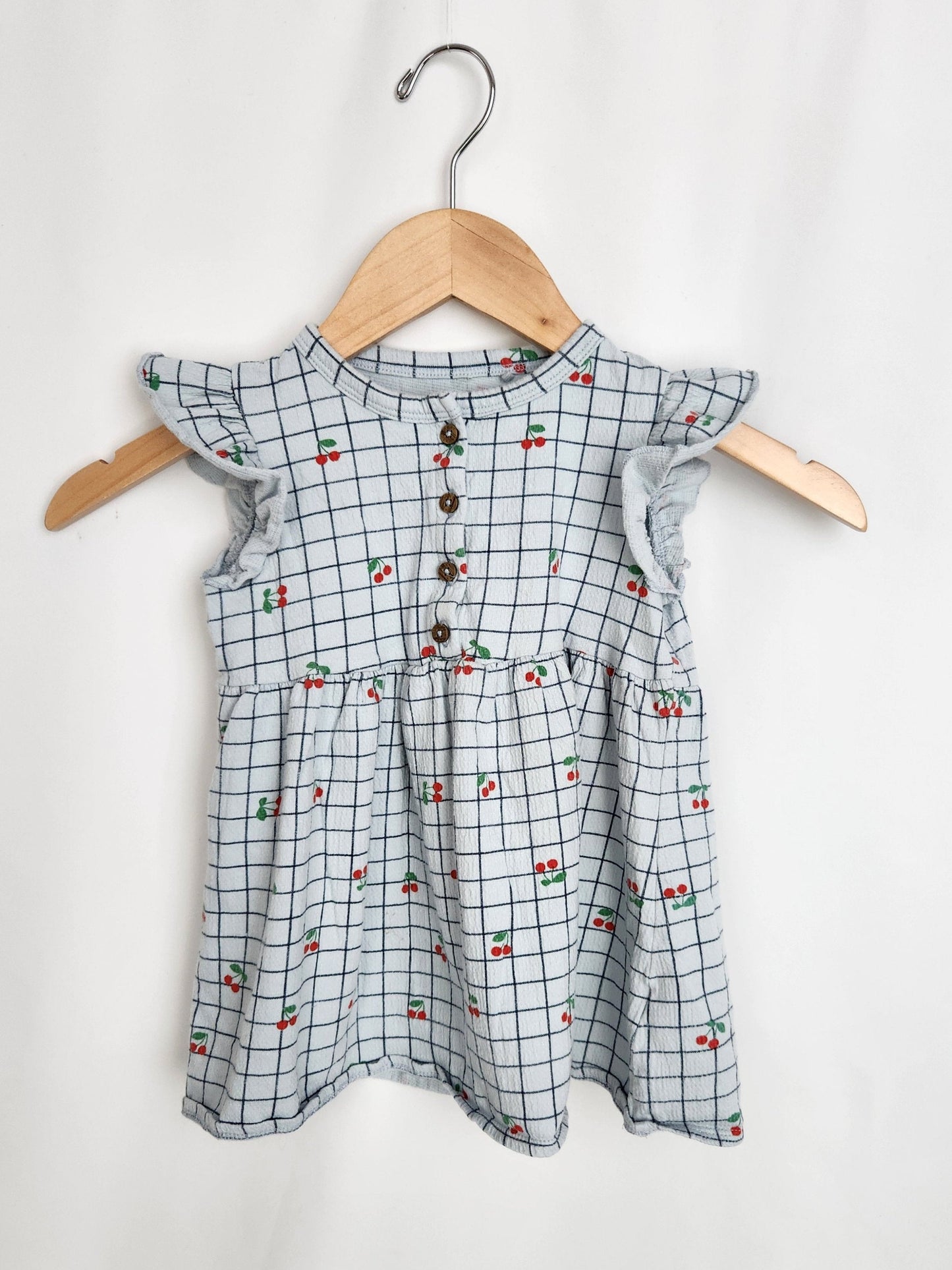 Next Checker Cherry Dress • 18-24 months