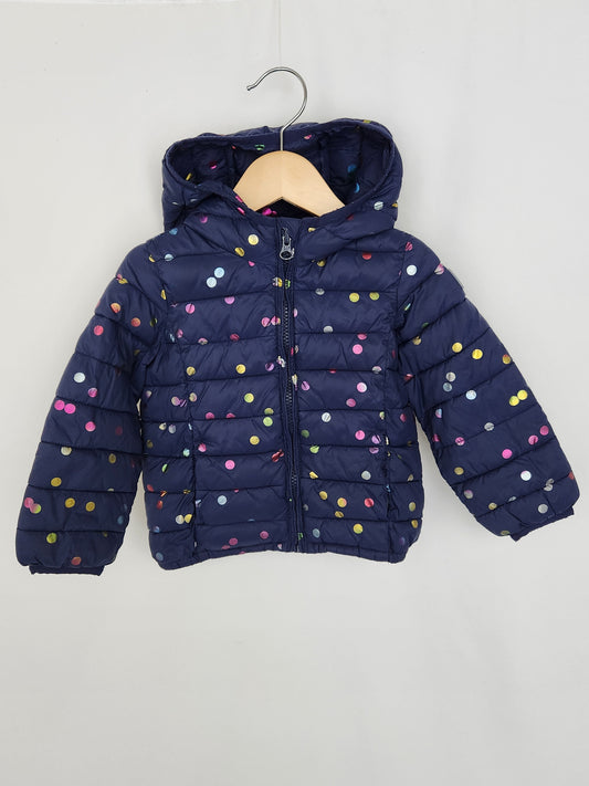 Baby Gap Primaloft Metallic Dotty Coat • 2 years