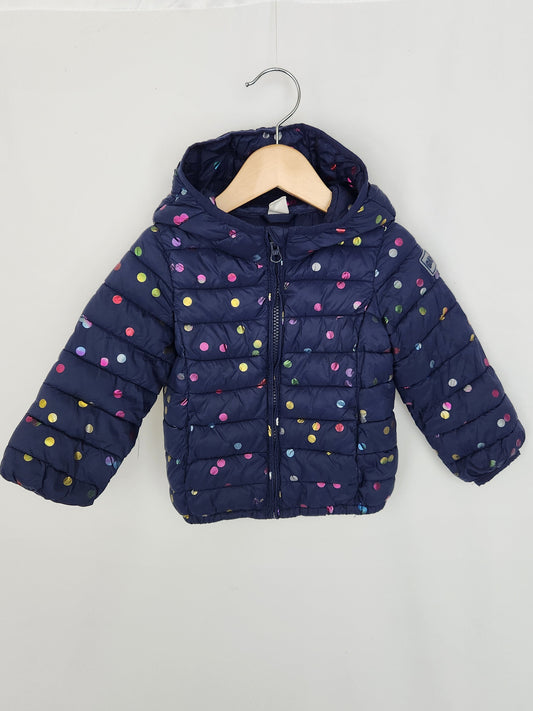 Baby Gap Primaloft Metallic Dotty Coat • 2 years (2)