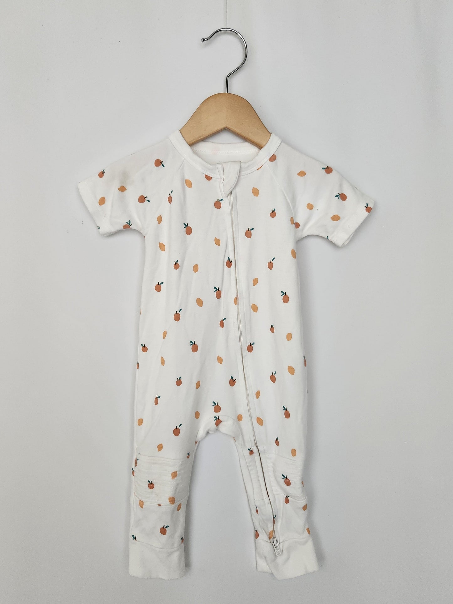 Goumi Baby Citrus Zip Romper • 6-12 months