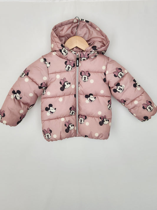 H&M Minnie Mouse Puffy Coat • 2-3 years