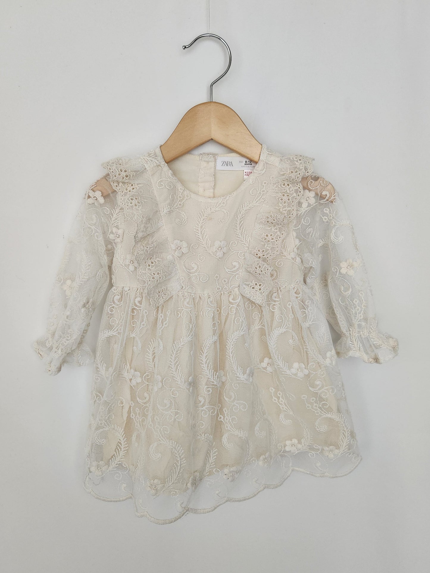 Zara Ivory Lace Dress • 9-12 months