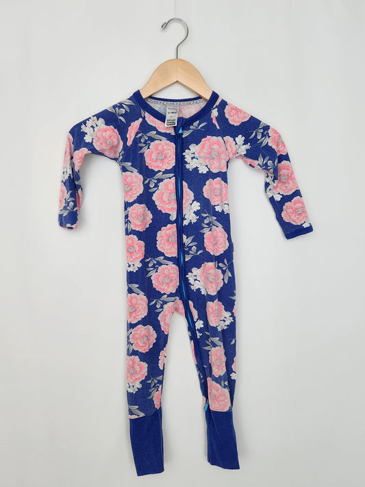 Bonds Blue Floral Wondersuit • 18-24 months