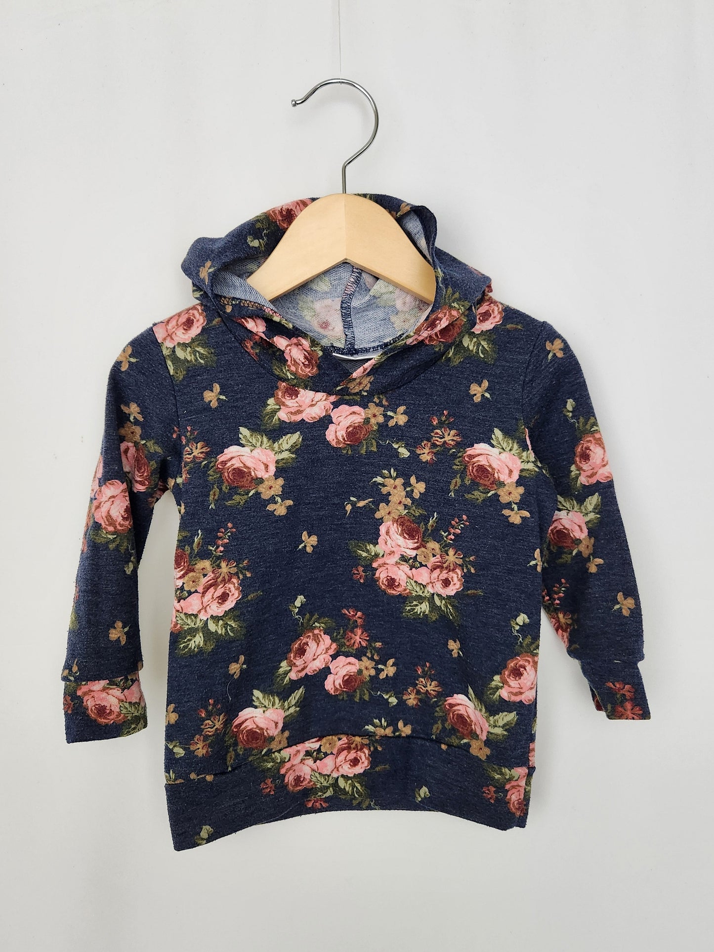 Jax & Lennon OG Navy Floral Hoodie • 12-18 months