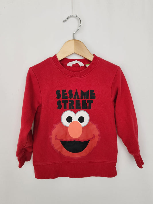 H&M Elmo Sweatshirt • 2-4 years