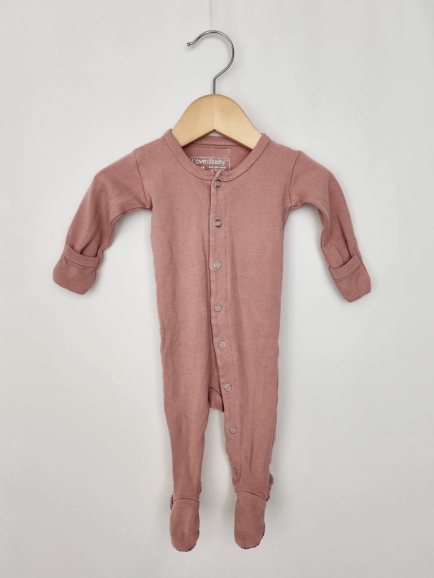 L'oved Baby Organic Cotton Snap Footie • 0-3 months