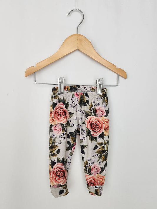 Little & Lively Floral Cotton Leggings • 3-6 months