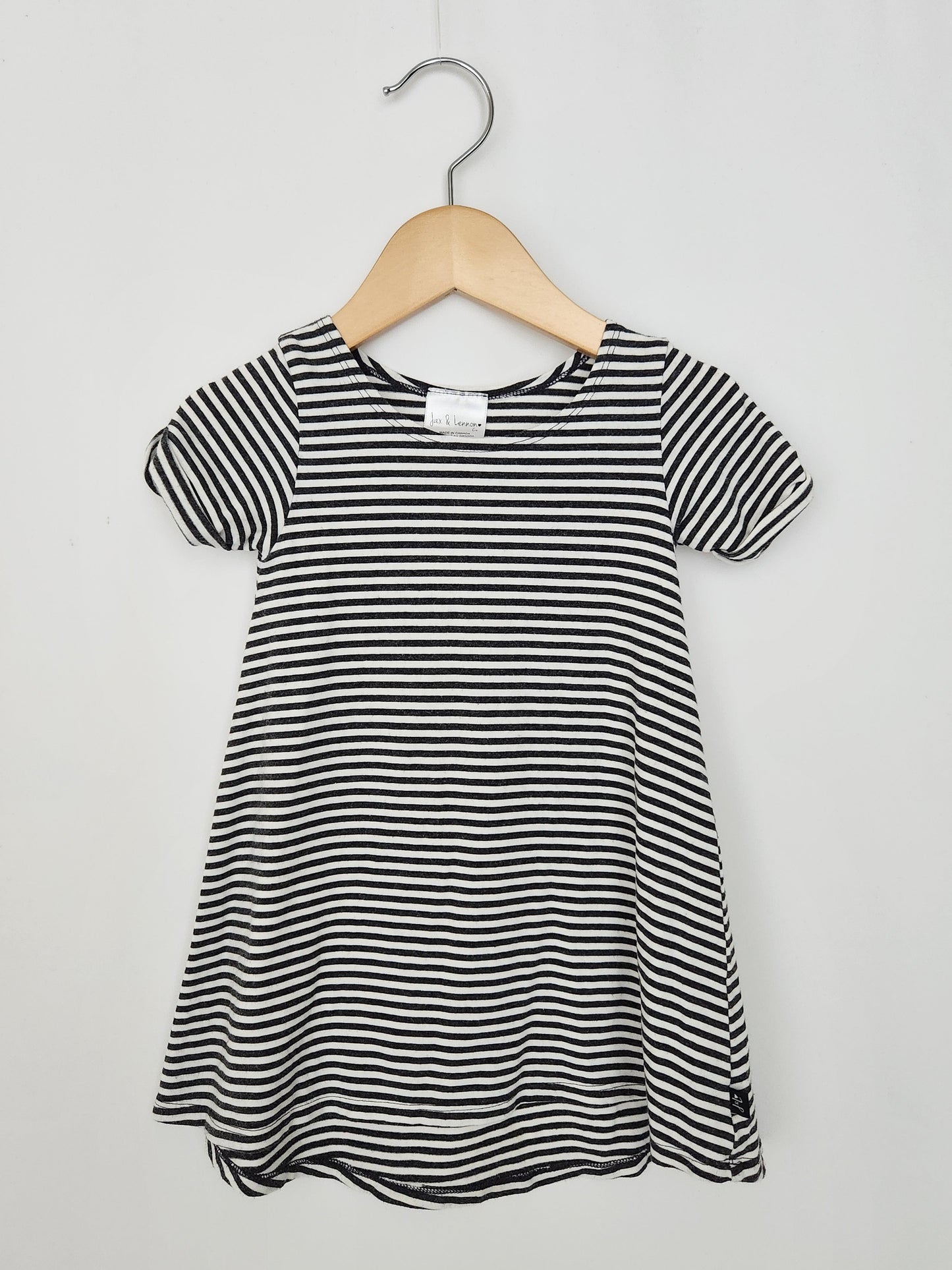 Jax & Lennon Stripe Bamboo Tee Dress • 18-24 months