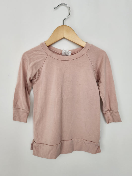 Jax & Lennon Blush Terry Tunic Sweatshirt • 6-12 months