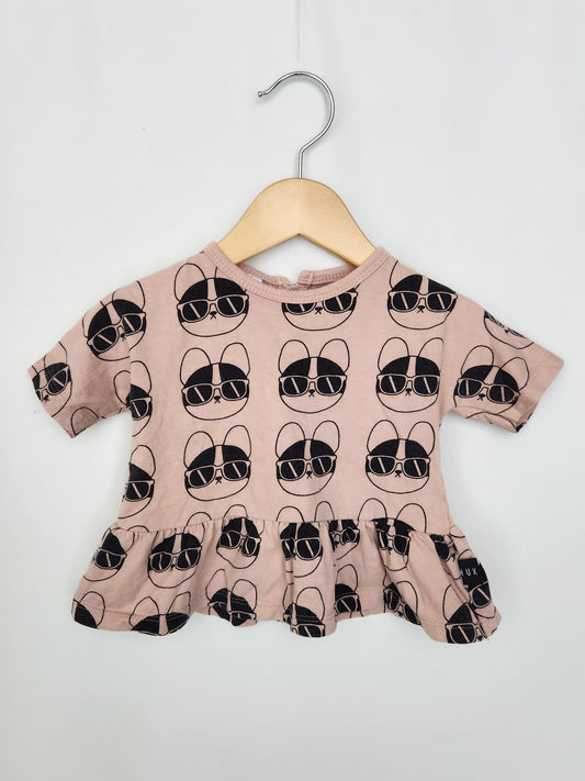 Huxbaby Organic Cotton Peplum Tee • 18-24 months