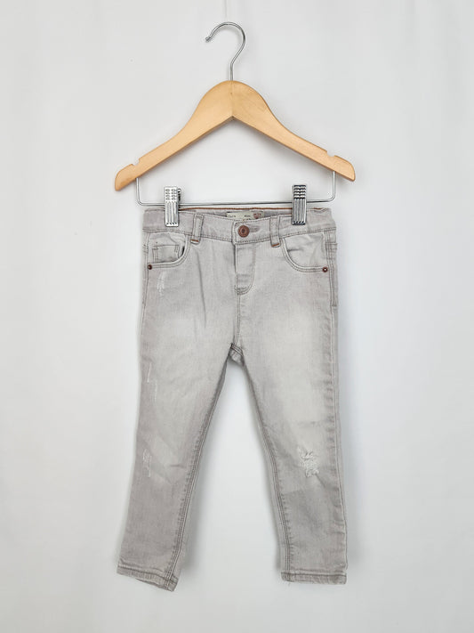 Zara Light Grey Skinny Jeans • 18-24 months