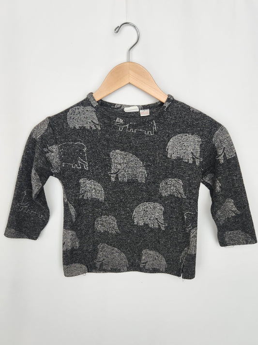 Zara Soft Wooly Mammoth Long Sleeve Shirt • 3-4 years