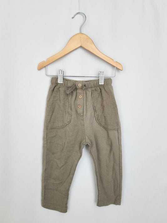 Zara Sage Slim Fit Drawstring Sweatpants • 18-24 months