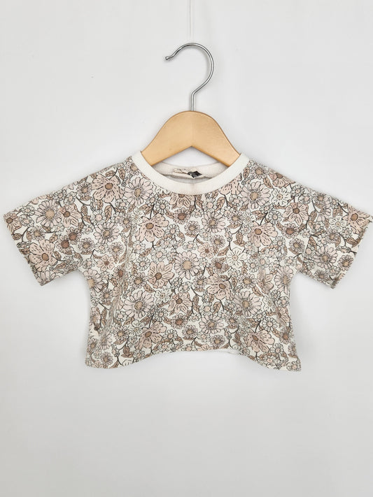 Peepa Handmade Floral Tee *stain* • 12-18 months