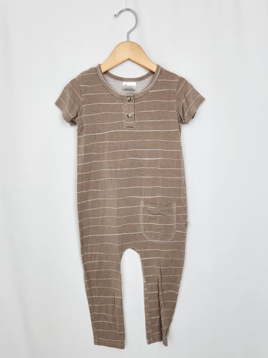 Jax & Lennon Lines Tee Romper *stain* • 18-24 months