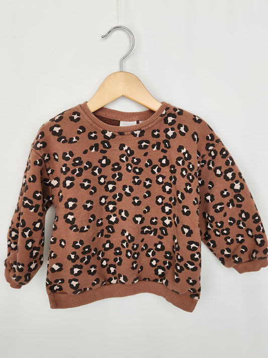 Zara Cheetah Sweatshirt • 2-3 years