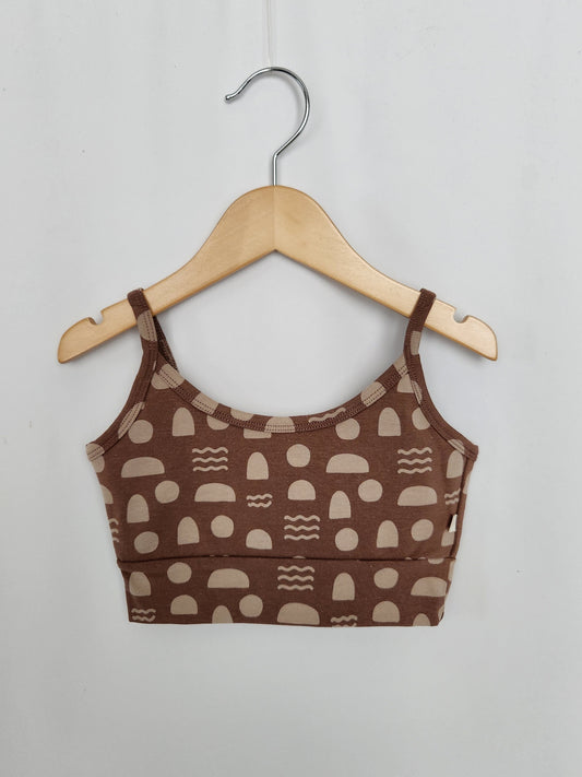 Jax & Lennon Mocha Stripe Bralette • 6-7 years