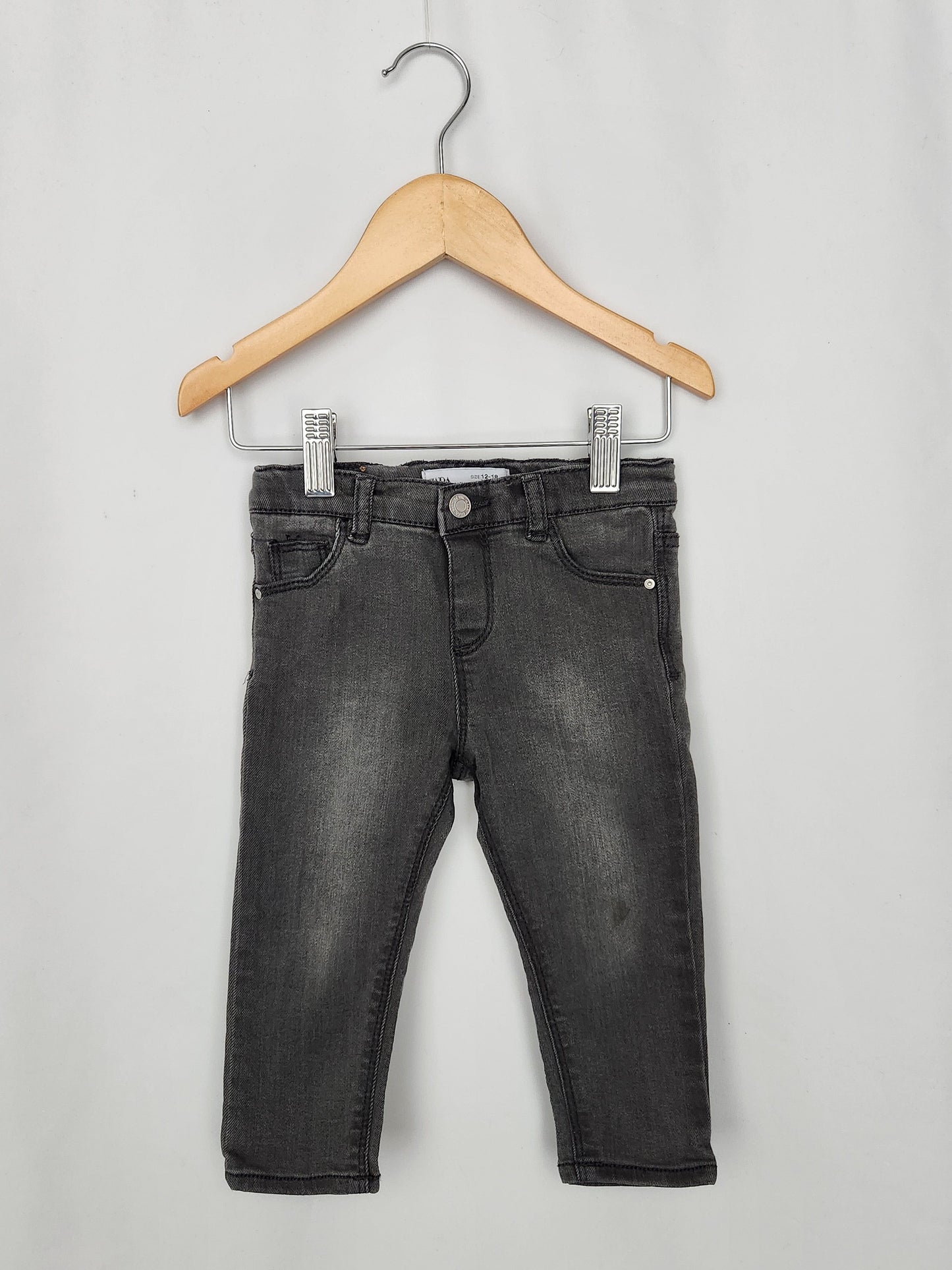 Zara Dark Grey Skinny Jeans • 12-18 months