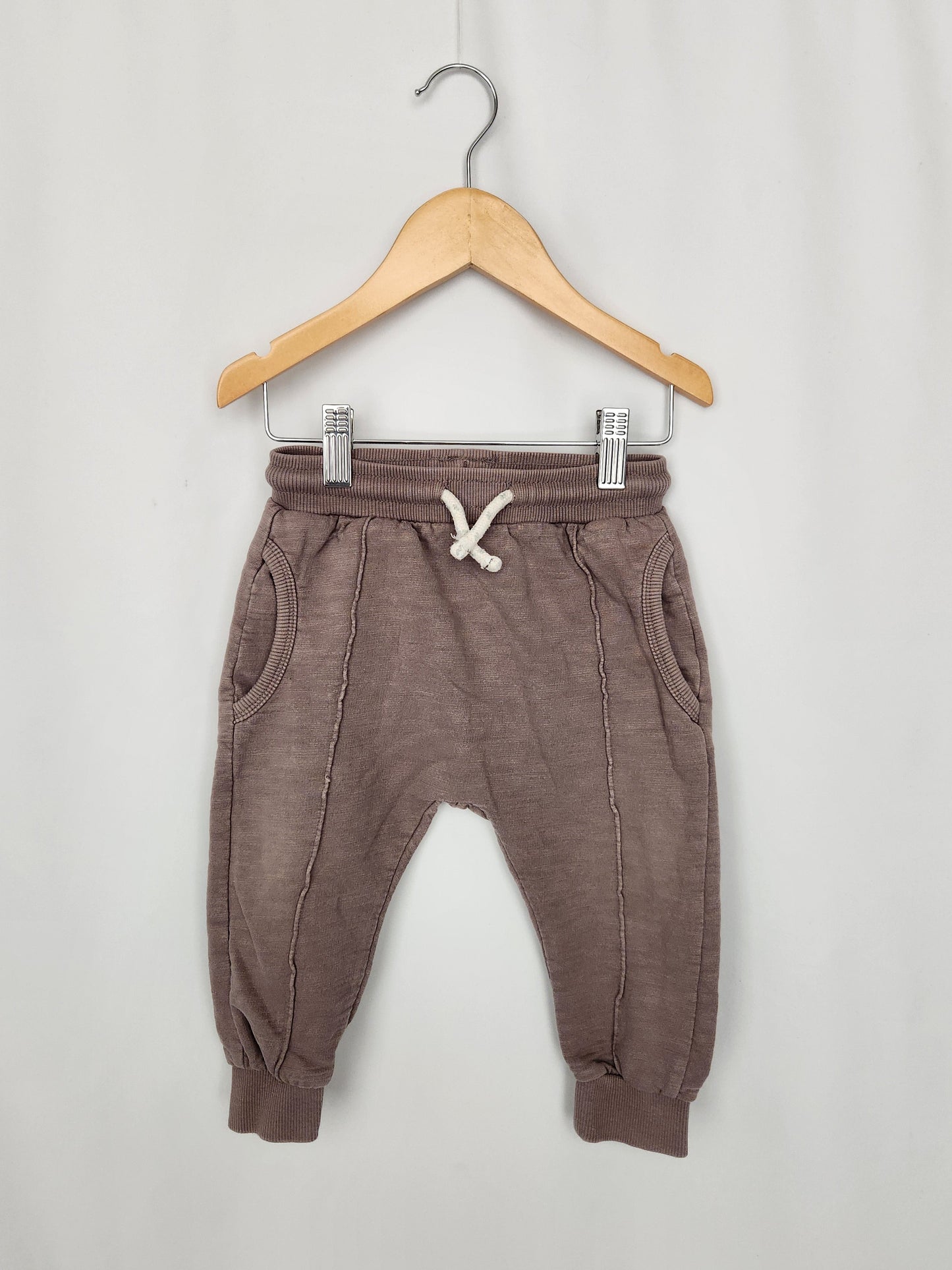 Zara Grey Drawstring Sweatpants • 18-24 months