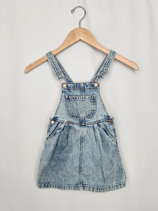 H&M Denim Jumper Dress • 3-4 years