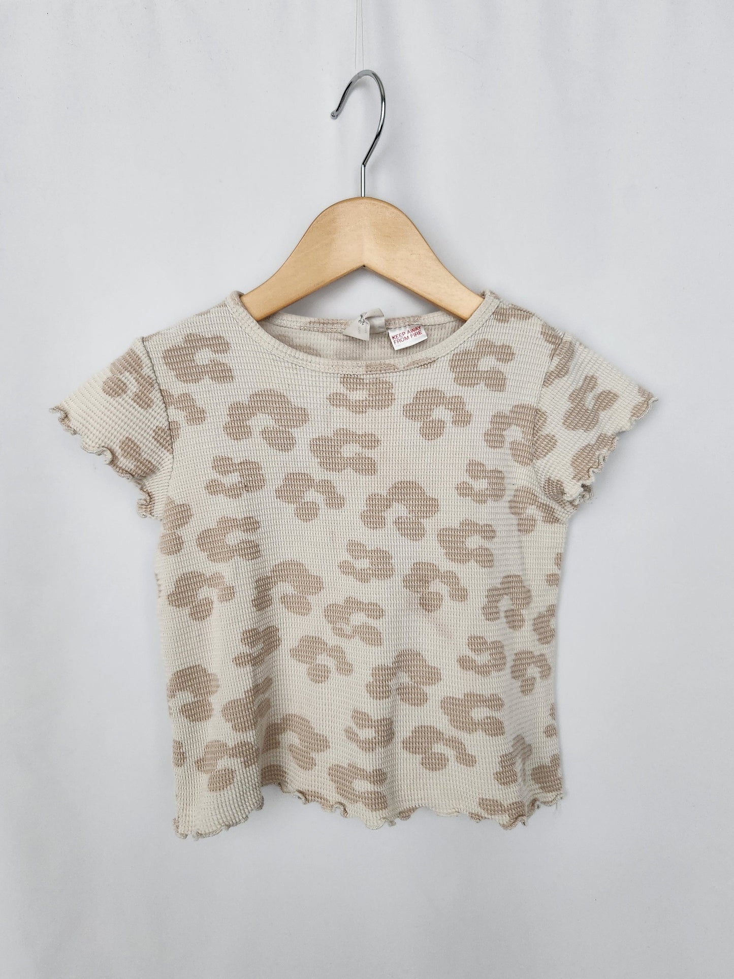 PLAY Zara Waffle Animal Print Tee • 3-4 years