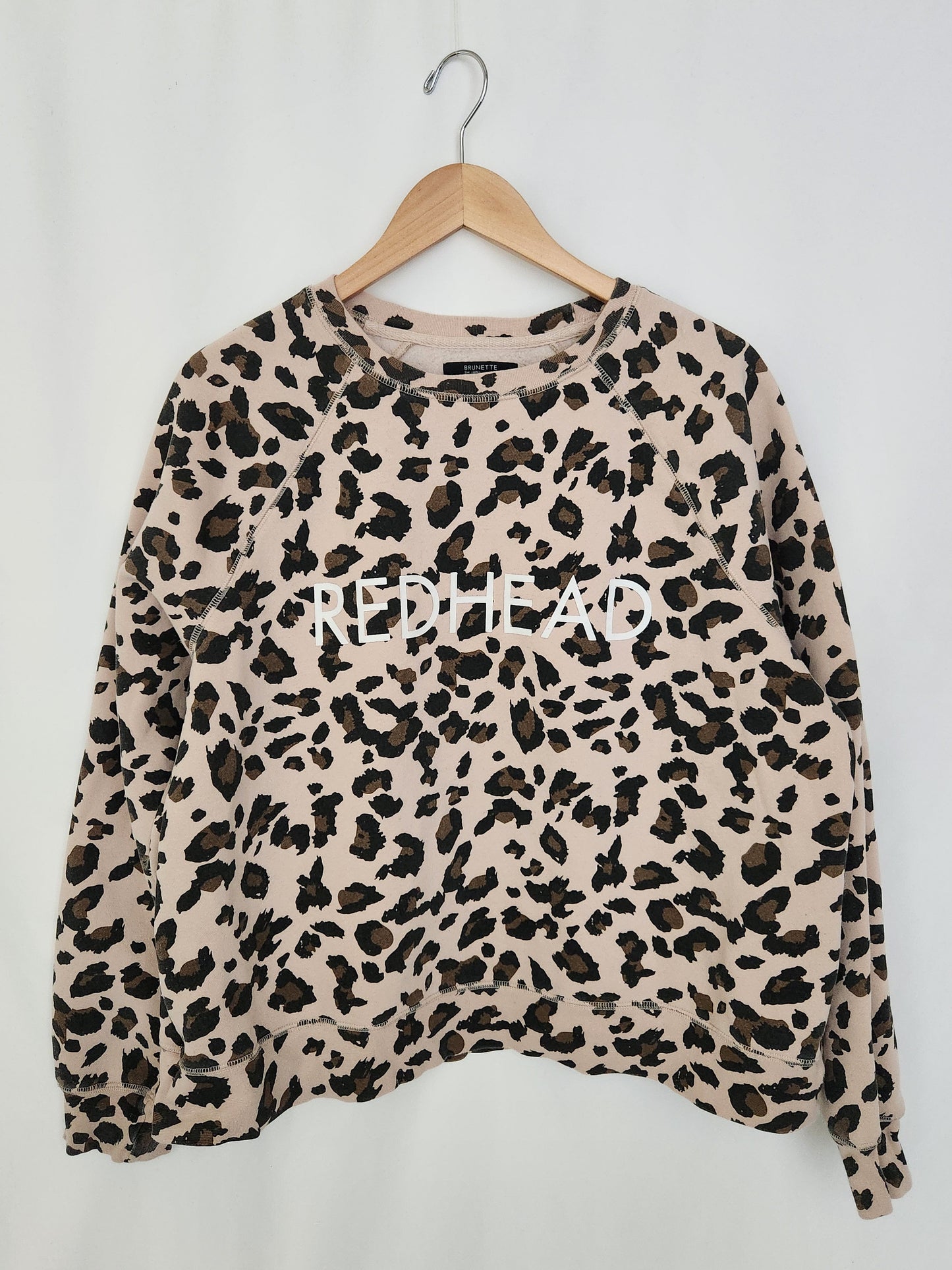 Brunette The Label Cheetah Redhead Sweatshirt • Large/X-Large