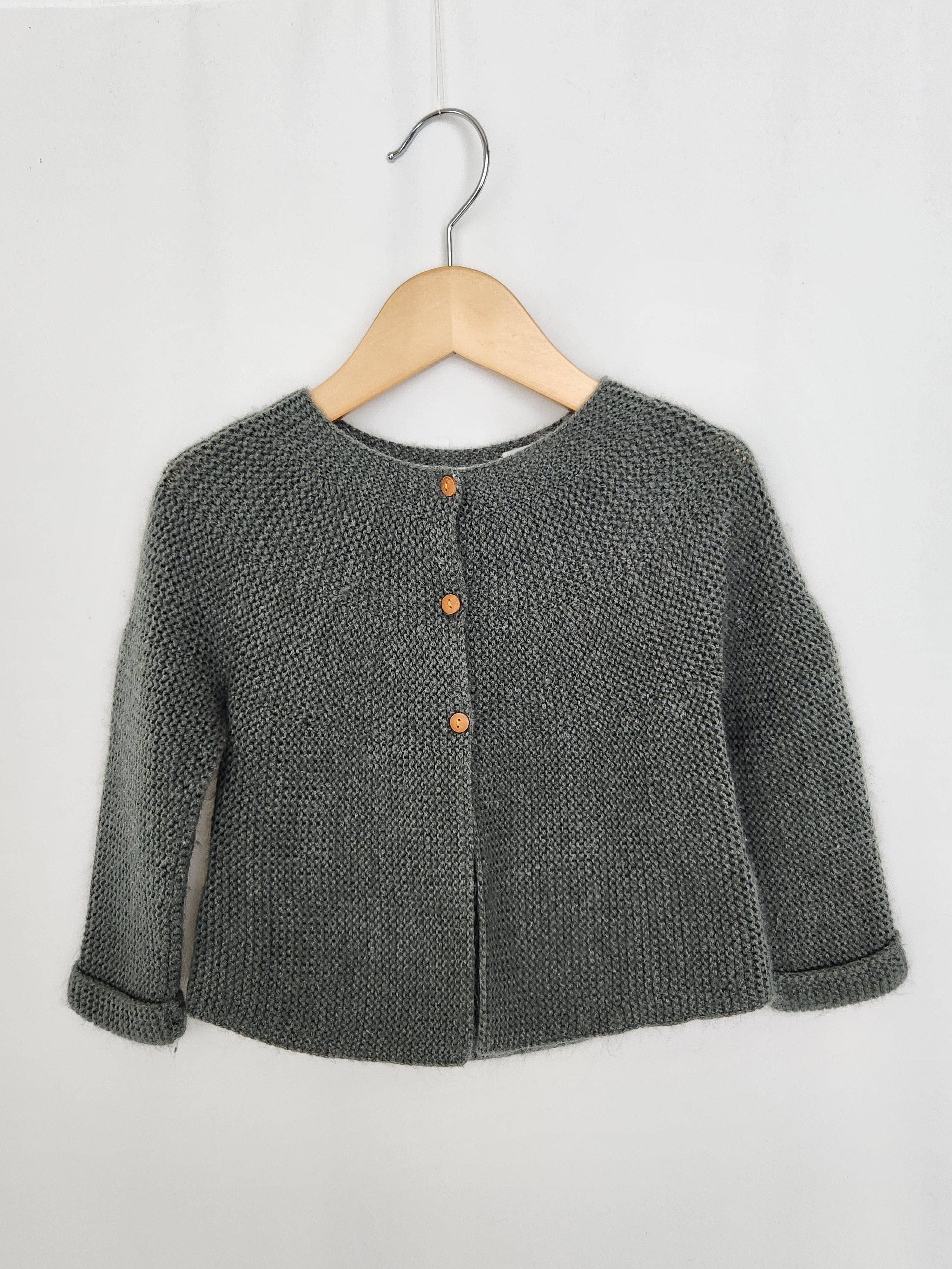 Zara knit green open on sale cardigan