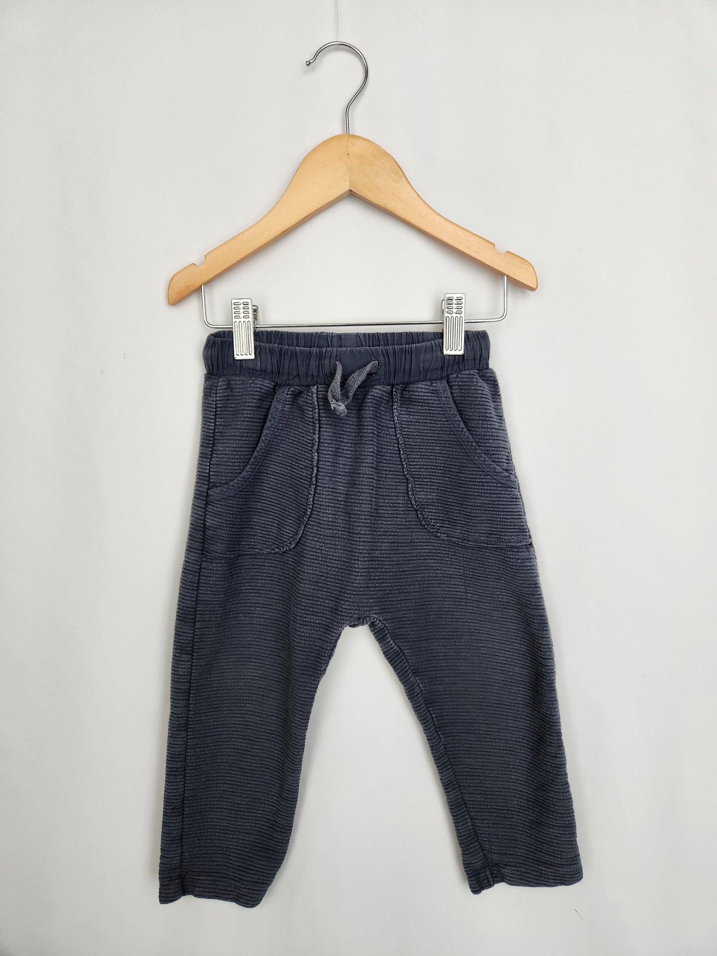 Zara Navy Ribbed Sweatpants • 18-24 months