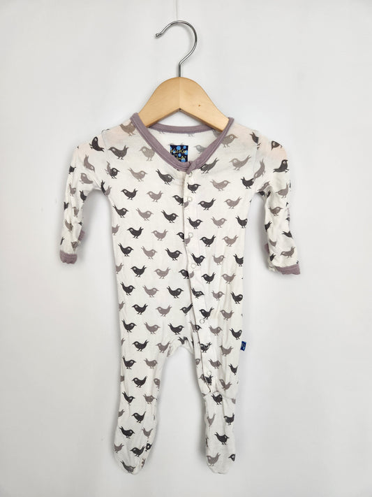 PLAY Kickee Pants Bird Snap Footie • Newborn