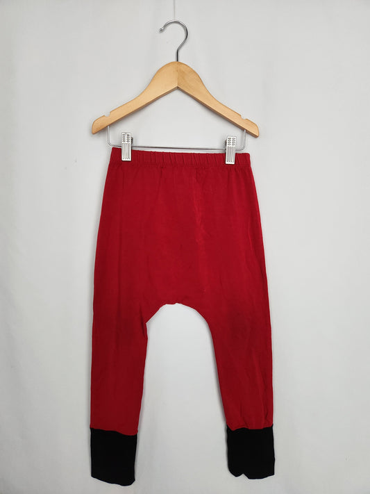 PLAY Lil Babes Apparel Red Bamboo Harems • 3-4 years