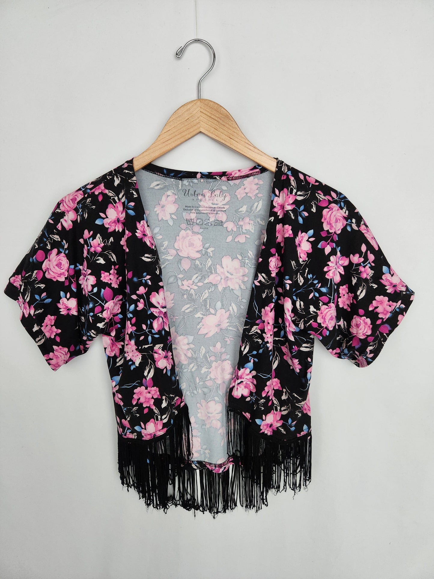 Urban Baby Apparel Fringe Floral Cardigan *flaw* • 3-8 years