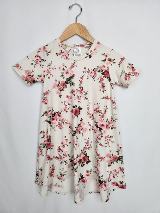 Urban Baby Apparel Pink/White Floral Dress • 6-7 years