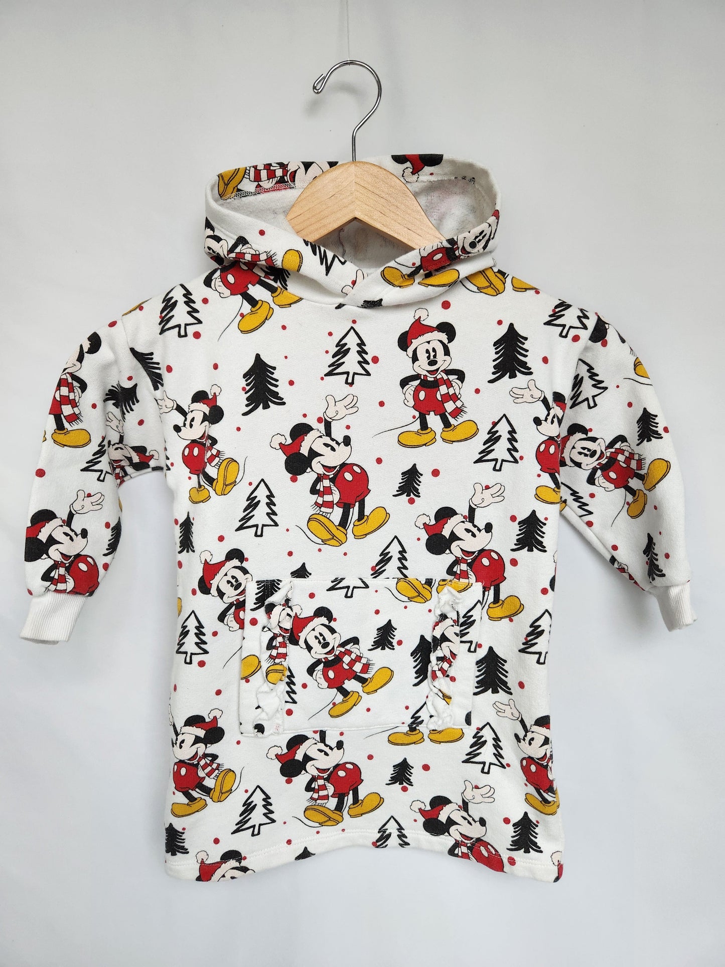 Zara Mickey Mouse Christmas Tunic Hoodie • 5 years