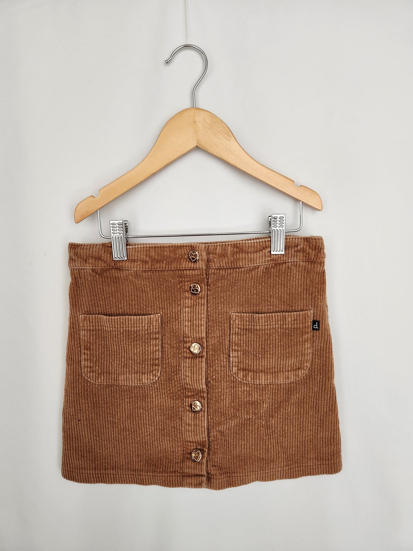 Deux Par Deux Cord Button Up Skirt • 8 years