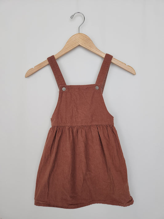 H&M Brown Cord Jumper Dress • 5-6 years