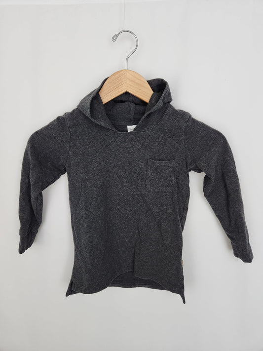 Jax & Lennon Dark Grey Pocket Hoodie • 3-4 years