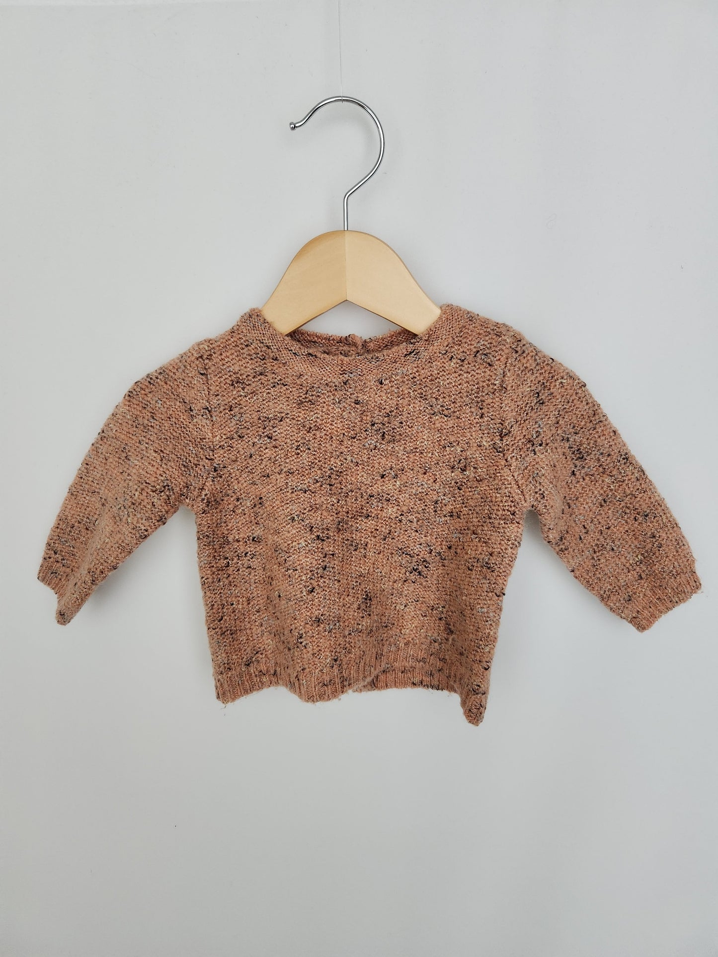 Zara Orange Confettie Knit Sweater • 1-3 months