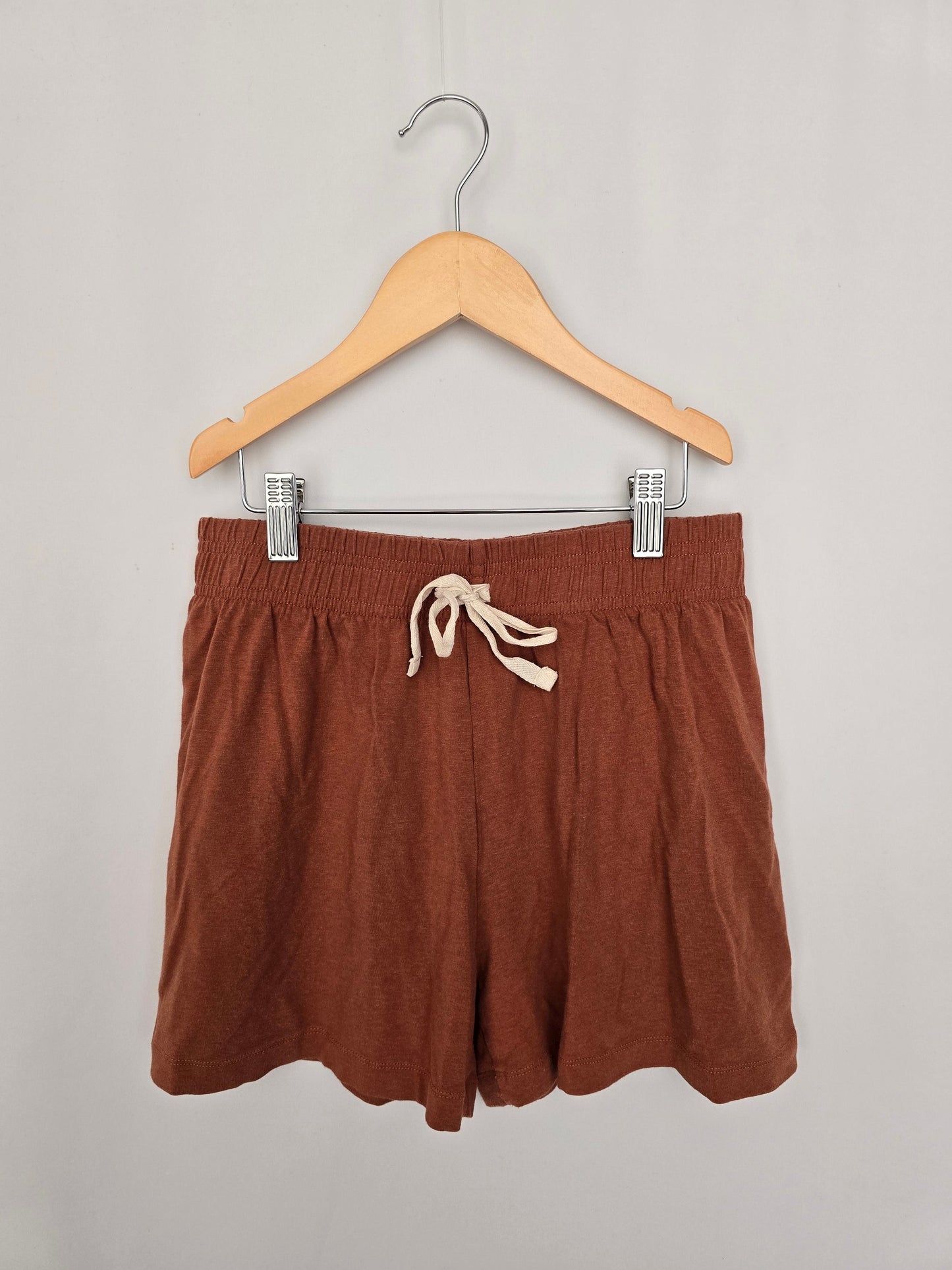 Jax & Lennon Rustic Brown High Waist Shorts • Small