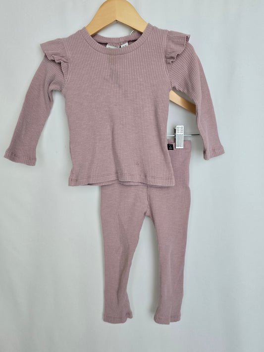 PLAY Lou & Bear Ribbed Cotton Set • 1-2 years