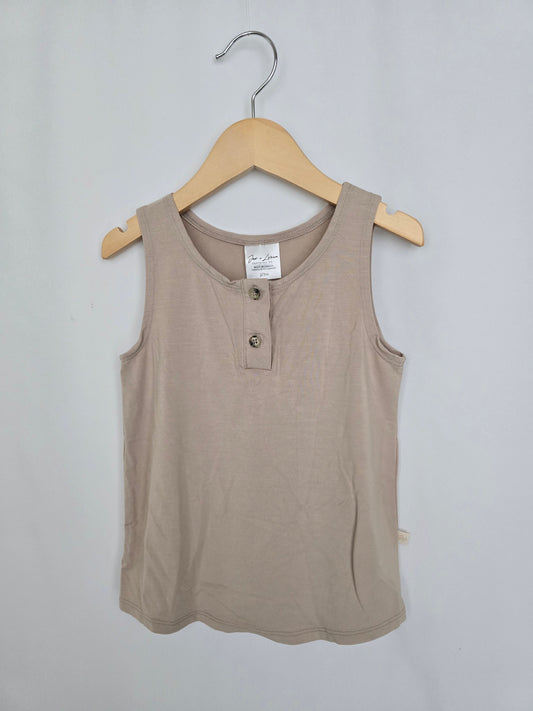 NEW Jax & Lennon Tan Bamboo Tank • 2-3 years