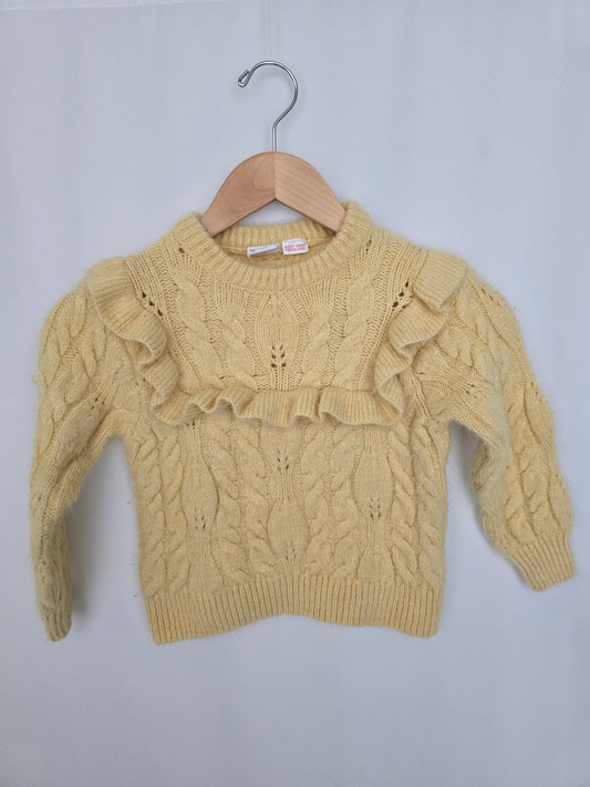 Zara Buttercup Chunky Knit Sweater • 4-5 years