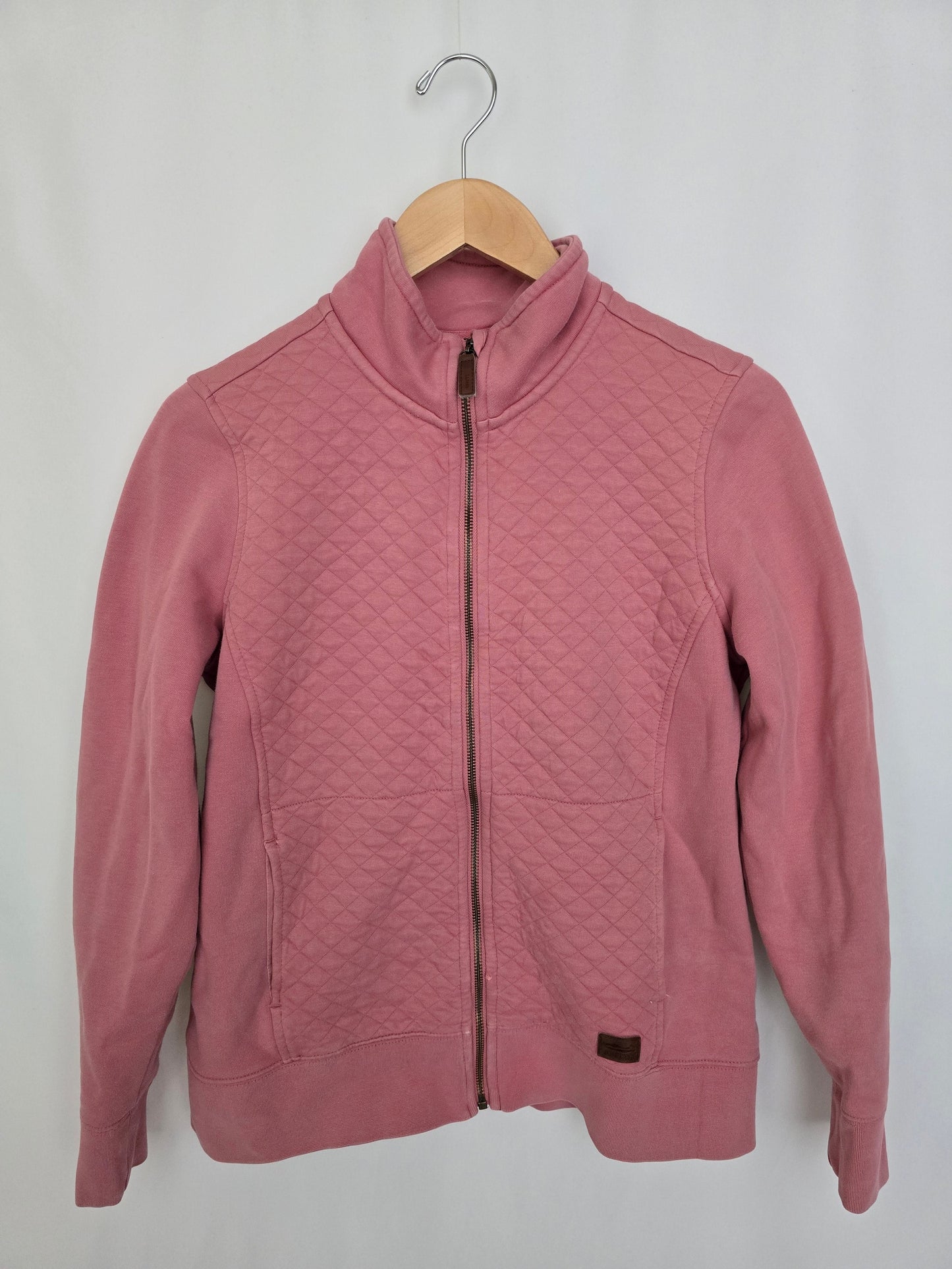 LL Bean Pink Zip Sweater • Small