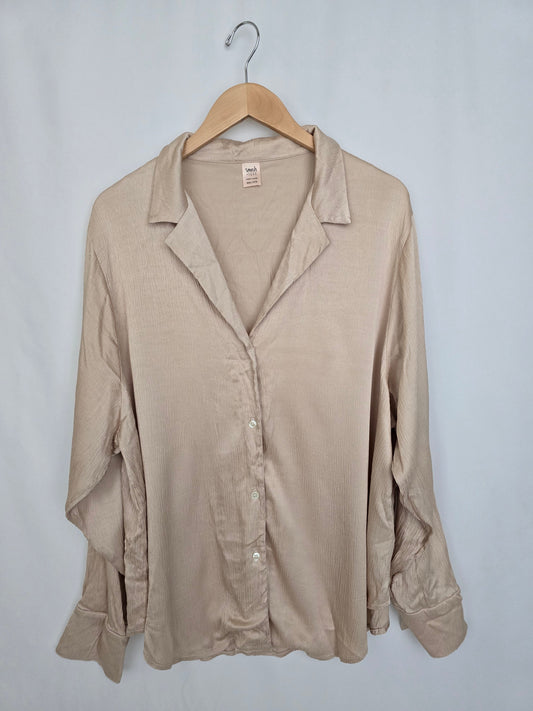 Smash & Tess Rayon/Viscose Lounge Button Up • 3X-Large