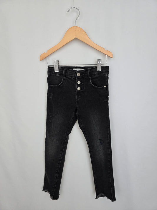 Zara Dark Grey Skinny Jeans • 4-5 years