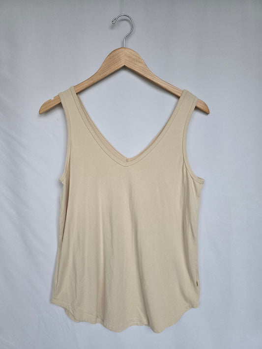 Jax & Lennon Cream V-Neck Tank • Medium