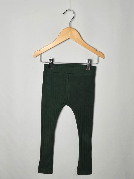 Kate Quinn Evergreen Organic Cotton Ribbed Leggings • 3T